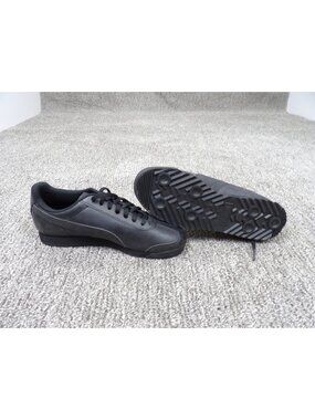 Puma Roma Unisex Kids' Sneakers Black Lace Up Shoes US 4.5C / 4.5 Youth